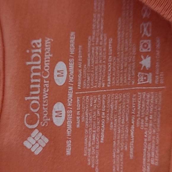 Columbia Peach Short Sleeve Tee with Marlin Fishing Graphic size Medium - Picture 4 of 7